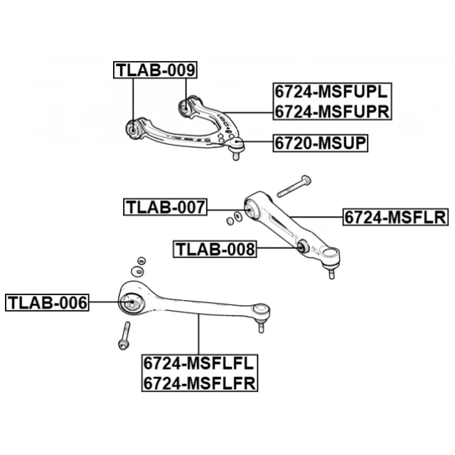 Front Upper Control Arm Ball Joint Fits Tesla Models S LH RH - Image 2 of 3