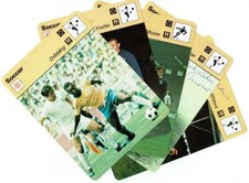Soccer signed Sportscaster Rencontre 1970s card set Football autographs