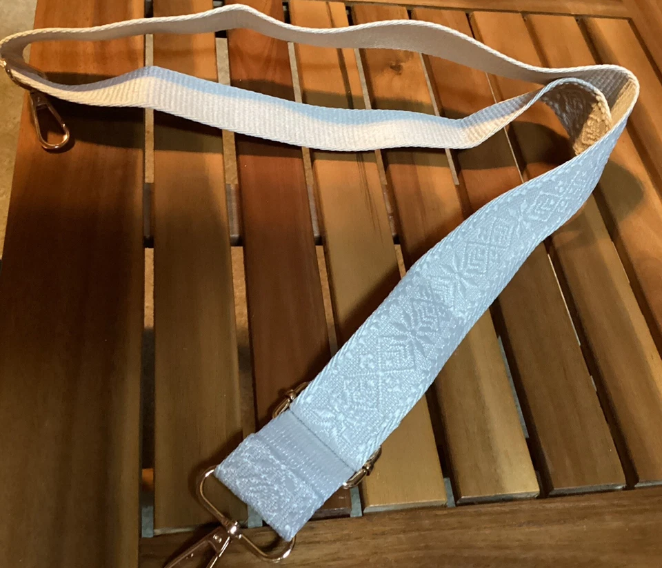 Wide Shoulder Strap Adjustable Replacement For Bags, Purses, Guitars White - Image 3 of 3