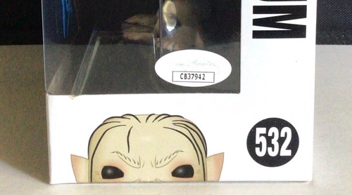 ANDY SERKIS SIGNED LOTR - GOLLUM FUNKO POP! w/ CHARACTER INSCRIPTION (JSA COA) - Picture 6 of 6