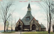 Postcard ~ West Londale, Rhode Island, Christ Church