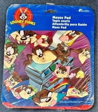 Vintage Looney Tunes Tazmanian Devil Mouse Pad Original Packaging