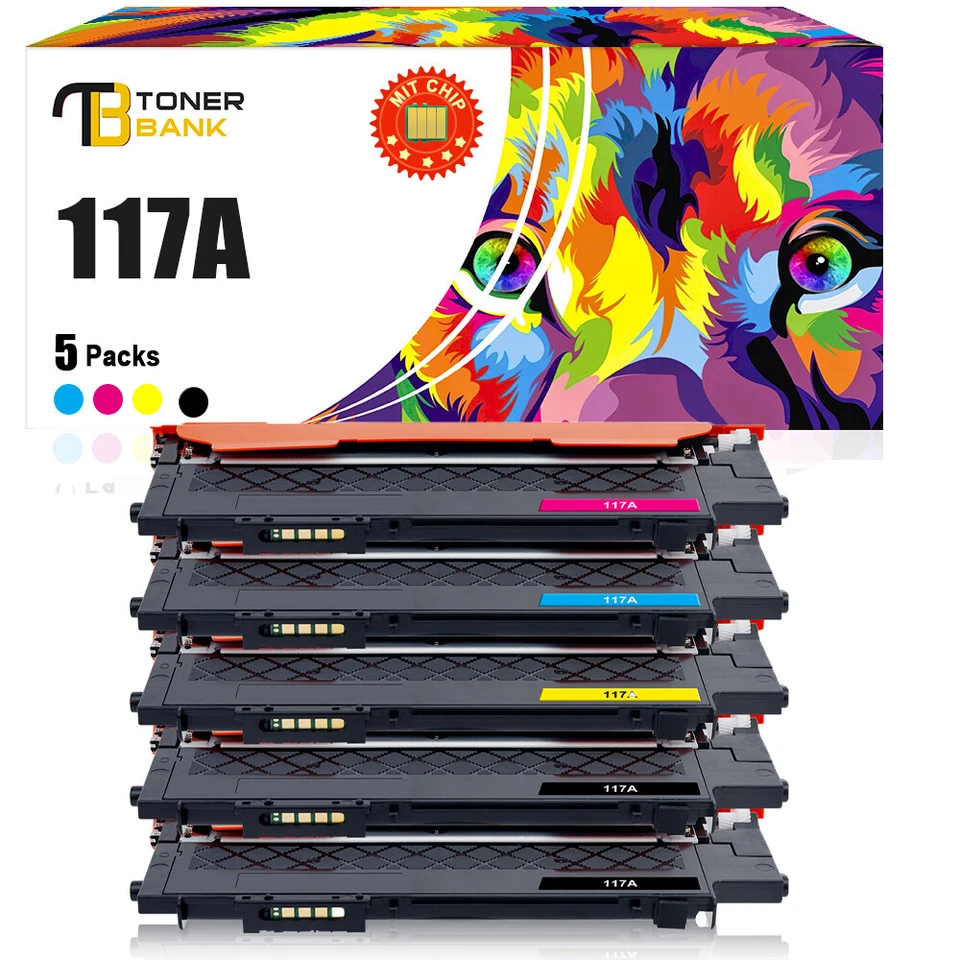 5 toner XXL per HP 117A con chip color laser MFP 179fwg 179fnw MFP 178nwg 150nw