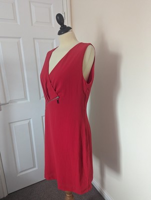 Jaune Rouge Paris brandneu neu mit Etikett rot ärmelloses Kleid Größe L Sommer Urlaub