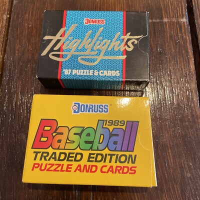 Donruss Factory Sealed 1987 and 1989 Highlights and Traded Edition (McGwire)