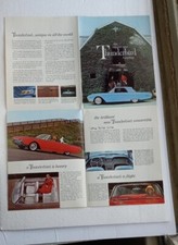 1961 Thunderbird Brochure Fold Out Poster Brochure Original