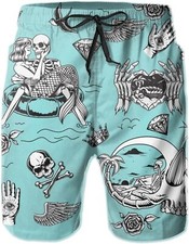 Men's Quick Dry Board Shorts with Pockets Swim Trunks for Beach and Sports