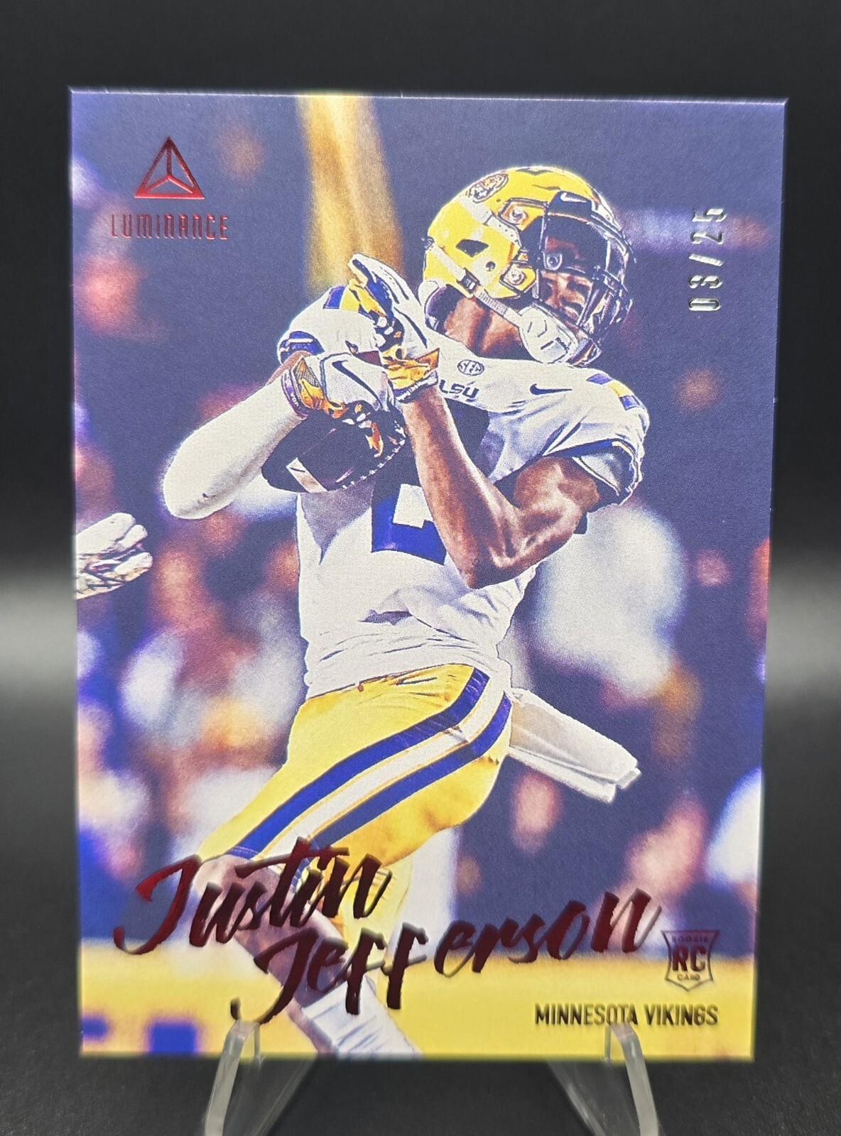 2020 Panini Luminance - Rookies Blue #117 Justin Jefferson /99 (RC)