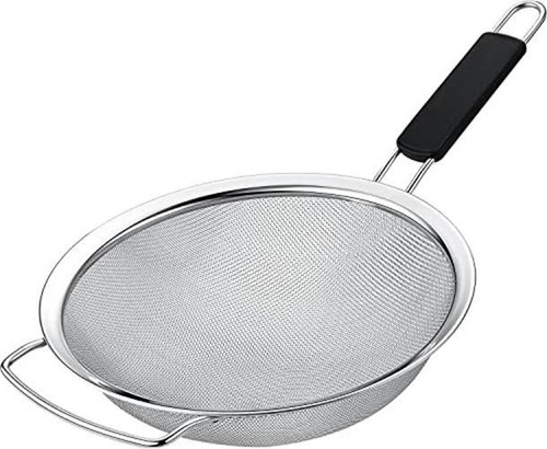 Kafoor 9" Large Fine Mesh Strainer with Thermo Assorted Material Types - Picture 8 of 21