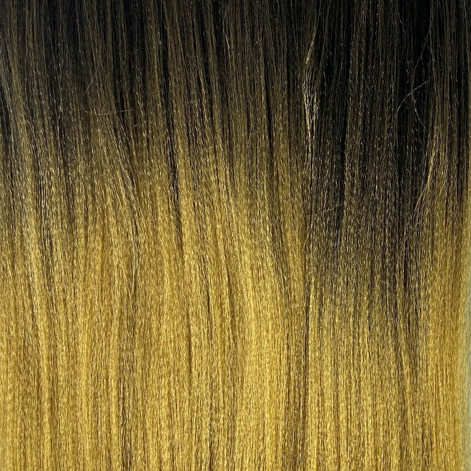 Outre X-Pression Pre-Stretched 6X Ultra Braid – 1B Off Black, 52 Zöpfe, Vorgedehnt, Ultraleicht
