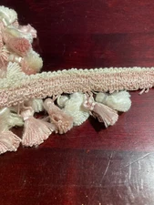 White&Pink  2" Tassel Fringe Trim  64 inches
