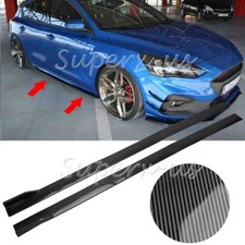 For Ford Focus Se St 2000-2018 Carbon Fiber Extension Side Skirt Splitter Lip