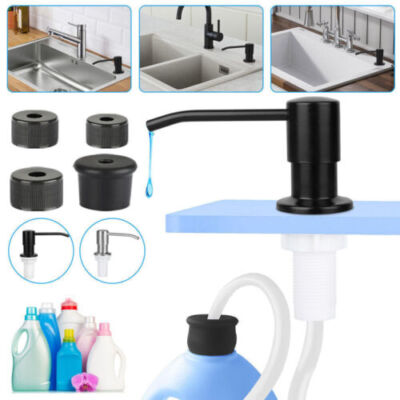#ad Diy Stainless Steel Soap Dispenser Kitchen Sink Hand Liquid Pump Bottle Tube Kit $9.29