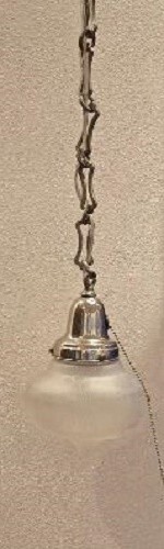 um 1894 Original viktorianische Pendelleuchte floral geätzte Glaskugel - Bild 16 von 23