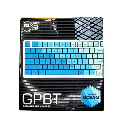 Glorious - GPBT Premium Dye Sublimated Keycaps 114 Keycap Set - Ocean Blue - VG