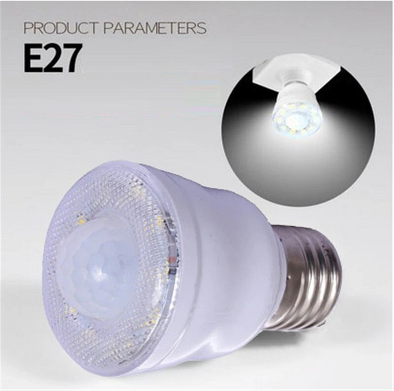 1x LED Glühbirne PIR Bewegungssensor E27 Dämmerungssensor LED-Nachtlicht - Bild 2 von 4