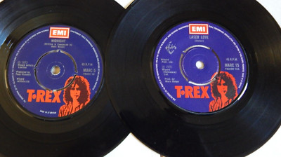 T-REX LASER LOVE / LIFE'S AN ELEVATOR & THE GROOVER /MIDNIGHT 7# VINYL SINGLES
