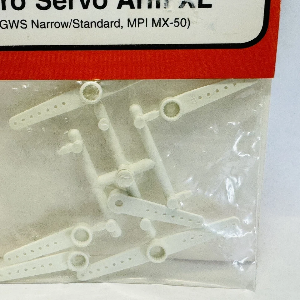 Dubro Micro Servo Arms XL Cat. No. 932 White for GWS Narrow/Standard MPI MX-50 - Image 4 of 4