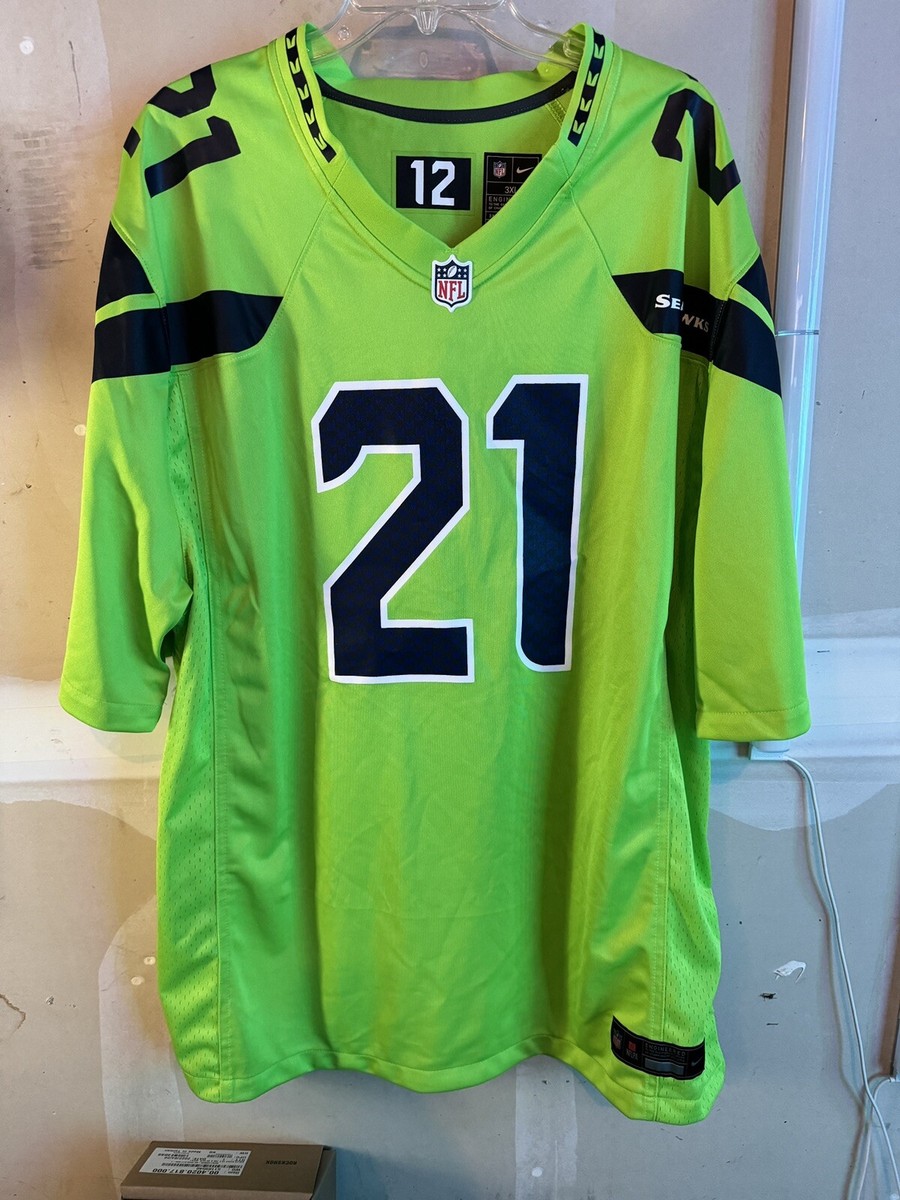 Seattle Seahawks Devon Witherspoon #21 Nike Neon Green Game Jersey