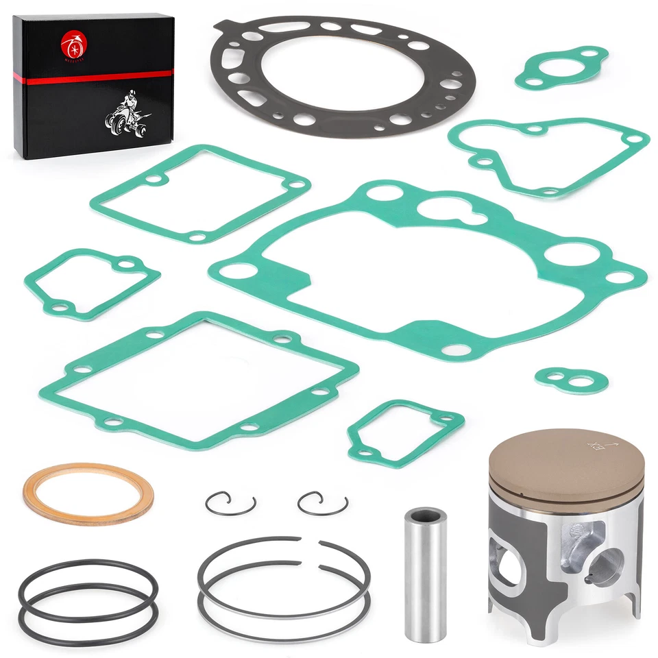 Top End Rebuild Kit STD 66.4mm Piston + Ring + Gasket For Kawasaki KX250 1993-03 - Image 2 of 4