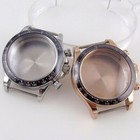 39mm Polished Mens Watch Case Fit Quart VK64 VK63 Bow Sapphire watch accessories