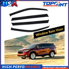 Dark Black Wind Deflectors Window Visors 4p For 2001-2007 Toyota Highlander