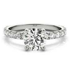 1.50 Carat (TWC) D VVS2 Genuine Lab Grown Diamond Ring in 14k Gold CERTIFIED