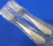 2 - Yamazaki MEDIAN Satin Round Tip Stainless China Flatware 7 1/8" SALAD FORKS