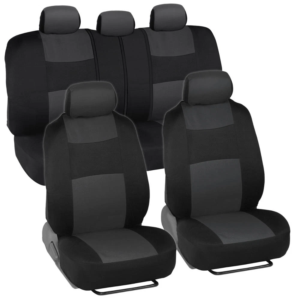 🎨 Fundas De Asiento BDK Para Hyundai Sonata (2 Tonos Azul Y Negro) - Banco Dividido - Seguras Para Airbag Lateral