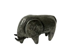 Vintage STIEFF Pewter Smithsonian Institute MAMMOTH Elephant Figurine 3.5”x2.25”
