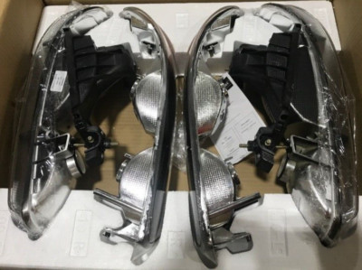 ZX-Motor Headlights With Bumper Lights For 99-02 Chevy Silverado, 00-06 Tahoe Suburban – Pair, Black Housing, Clear Lens