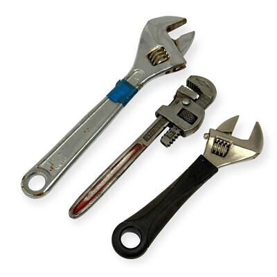 Proto, Ikea Adjustable and Walworth Genuine Stillson Pipe Wrench Set, USA, 3 pcs