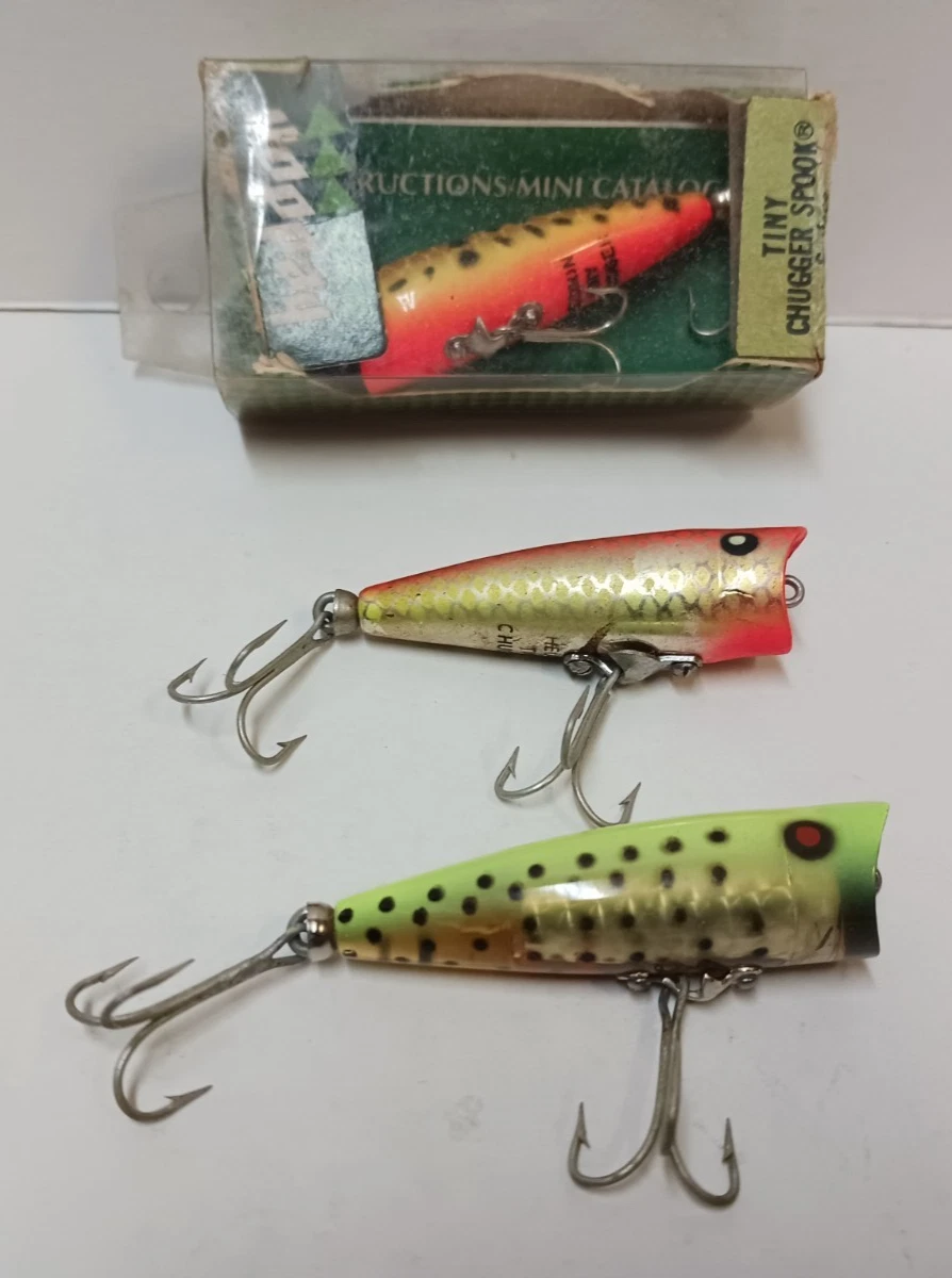 Leurre vintage en bois Heddon Crazy Crawler avec boîte #9120 - vers 1950 - de DustyMillerAntiques - Canada