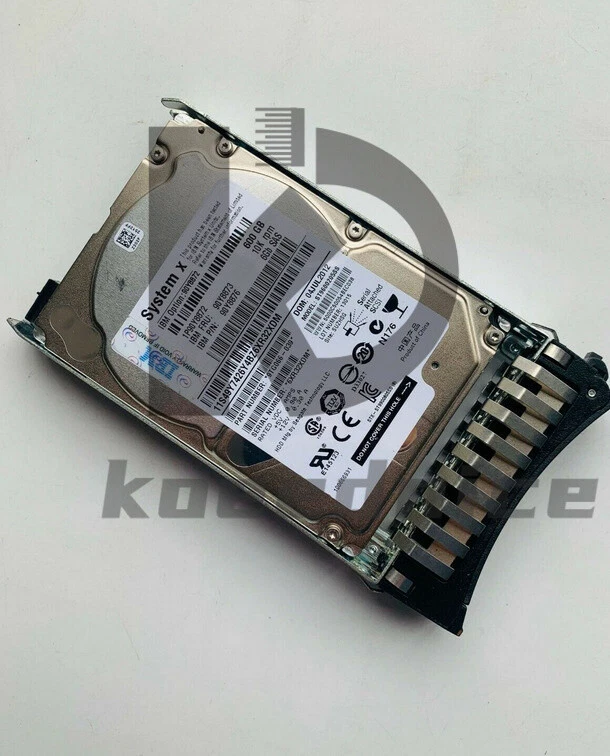 IBM 90Y8872 90Y8873 90Y8874 90Y8876 600GB 10K 6G 2.5" SAS G2HS HARD DRIVE Foto 2 de 3