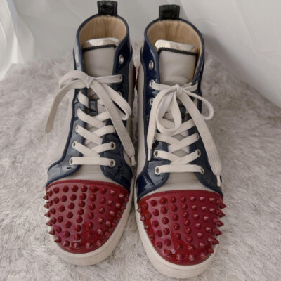 Christian Louboutin Spike Leather Men's Sneakers / Size 42 / US 9