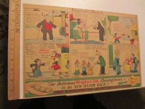 newspaper-ad-1926-WRIGLEY-039-S-chewing-gum-KFS-comic-EVERYBODY-Jiggs-Google-Happy