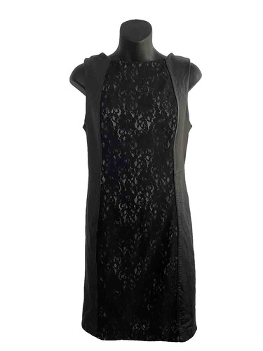 NWT-Antonio Melani Luxury Corinne Black Leather Dress Pockets Size 2 | eBay