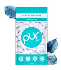PUR Xylitol Chewing Gum WINTERGREEN 55 Pieces, 1 Pack  Sugarless Vegan Pure