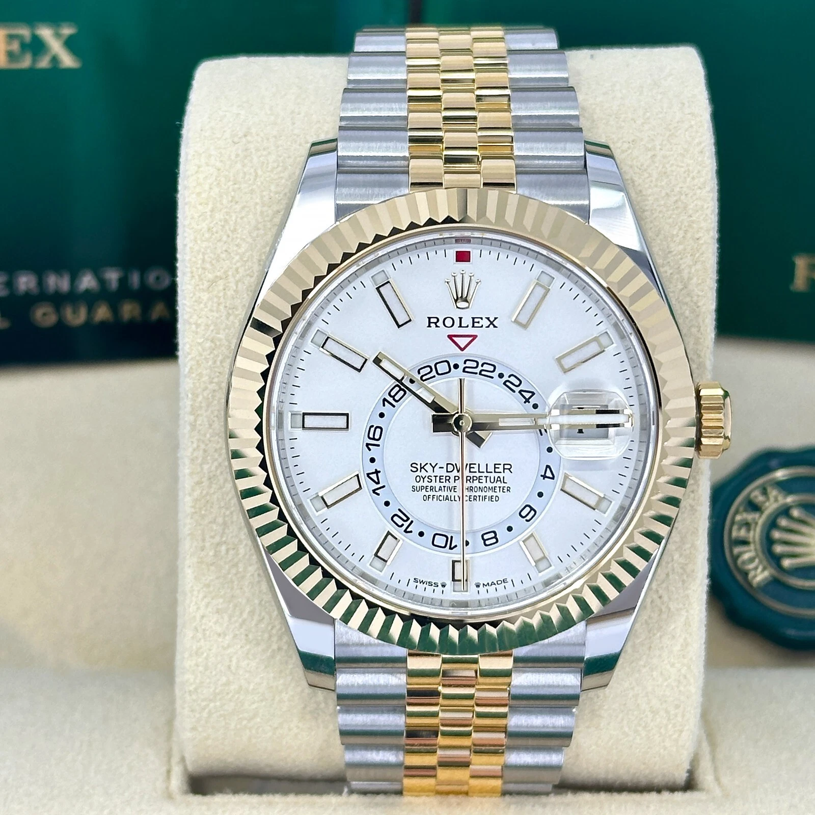 Unworn 2025 Rolex Sky-Dweller, 18k Yellow Gold, Complete Full Set