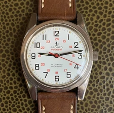 Vintage Pronto PTCNSW Australian Railroad Issued Manual Wind Wristwatch