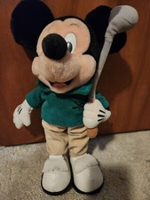 Vintage Mickey Mouse 12 Inch Golfer Plush