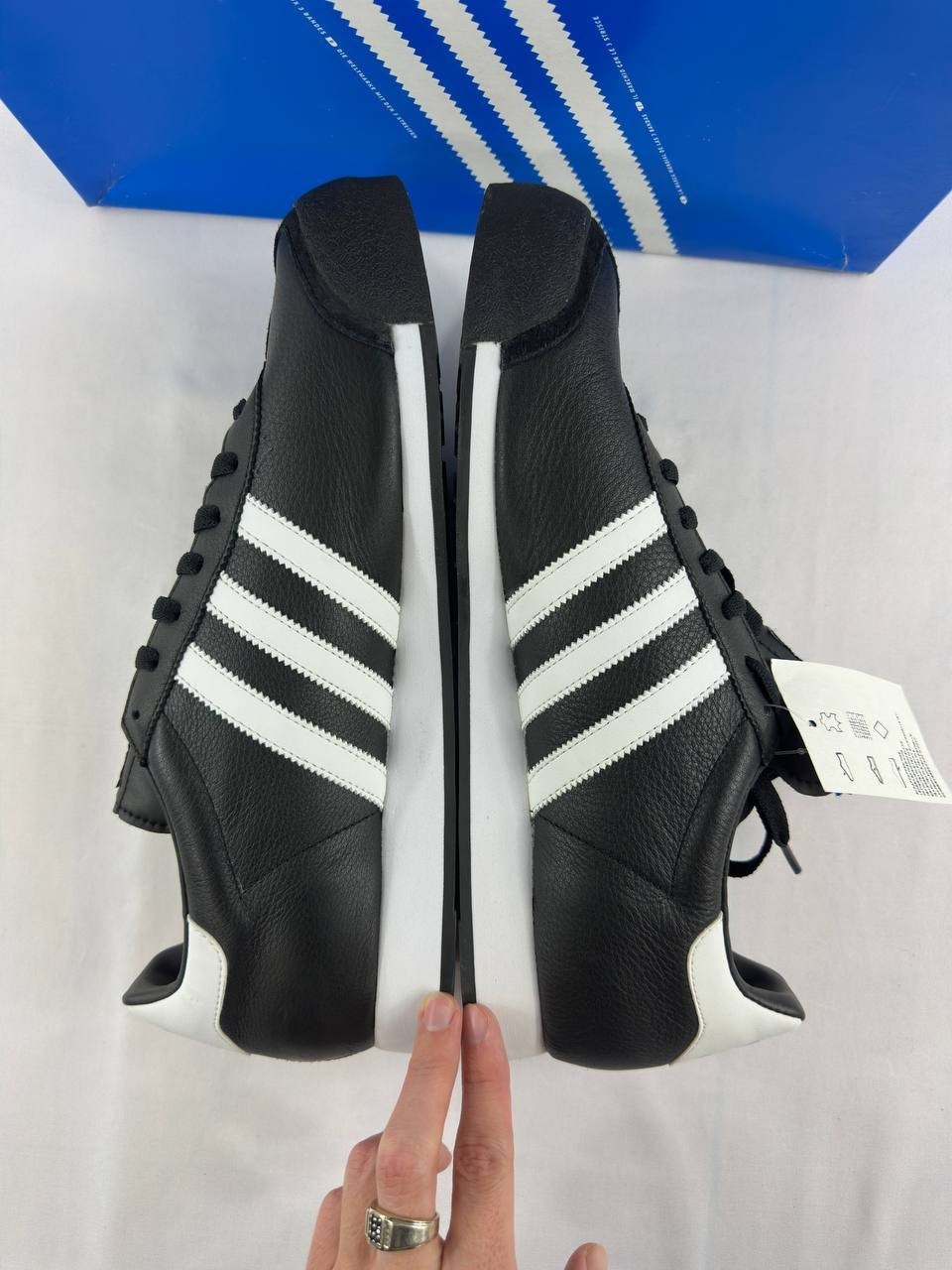 Vintage Adidas Samoa Leather Shoes Black White 2010 019351 Men's Size 13 image 6