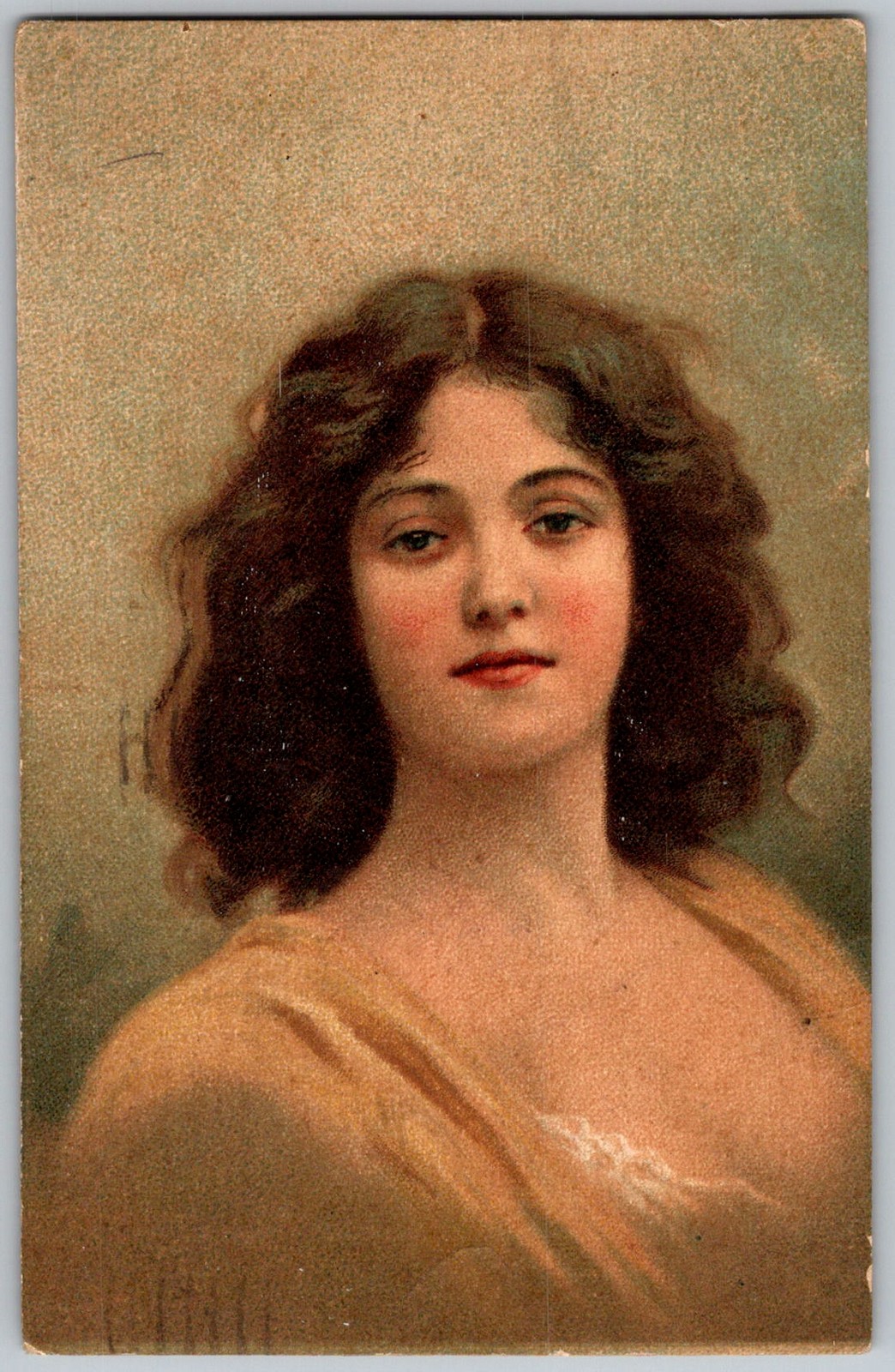 Antique Postcard Gibson Girl Portrait St Louis, MO 1900s