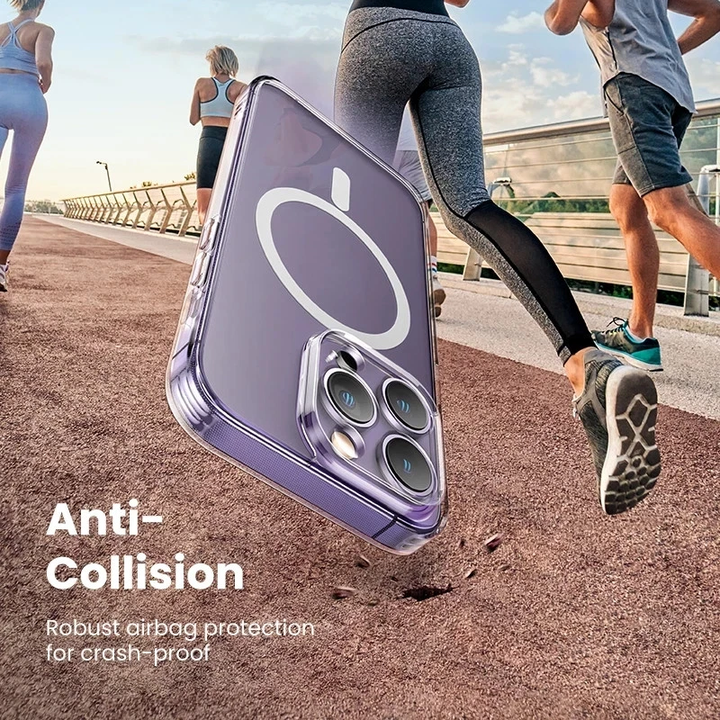 Ugreen Clear Magnetic Protective Anti-collision Phone Case for iPhone 14/14 Pro/ - Image 4 of 4