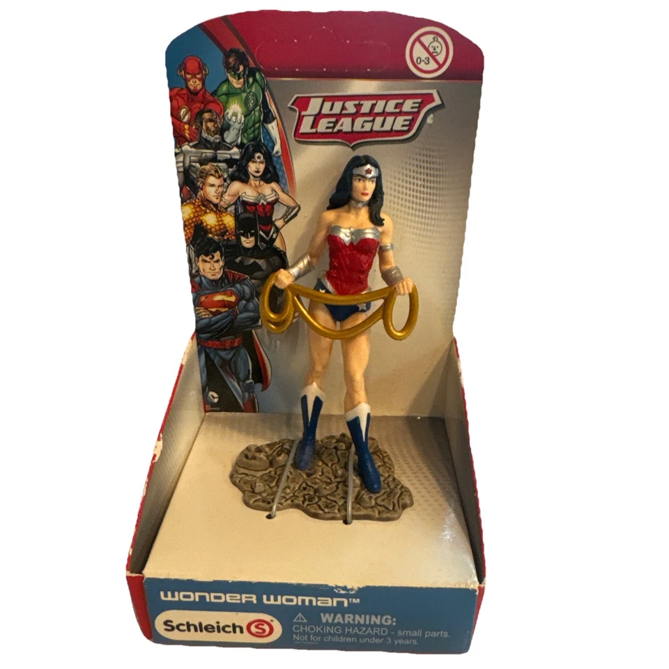 Figura Mujer Maravilla Schleich Liga de la Justicia Mujer Maravilla Juguete 22518 Caja Dañada Foto 2 de 4