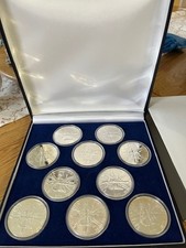 10 X Monete Britannia Argento 2011 1 oz in capsule e custodia da collezione (Blu)