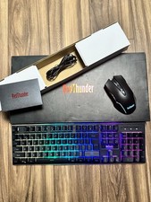 RedThunder K10 Wireless Gaming Keyboard and Mouse Combo, LED Backlit Black