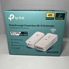 TP-Link TL-WPA8631P KIT AV1300 AC1200 Powerline WiFi Extender 3-Port Plug Play