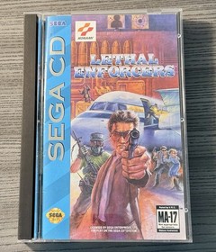 Sega CD Lethal Enforcers Game w/ Big Box & Poster