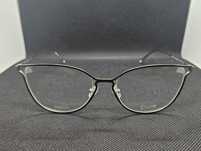 Airlock Pure 5000 001 Black Gold  Women's Eyeglasses Frames Titanium 54-17-135